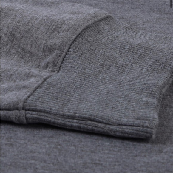 Grey Fleece Pullover Sweatshirt - Picture 9 of 11